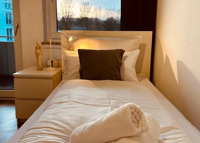 아파트 Osnabruecker Strasse Wooon 10 Einzelbetten I 5-zimmer I Tv I Bad Neu I Premiumbettwaesche Ibbenbüren